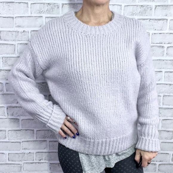Like New |•SANCTUARY•| Pretty Lavender Wool Alpaca Blend Large Knit Sweater - Picture 1 of 10